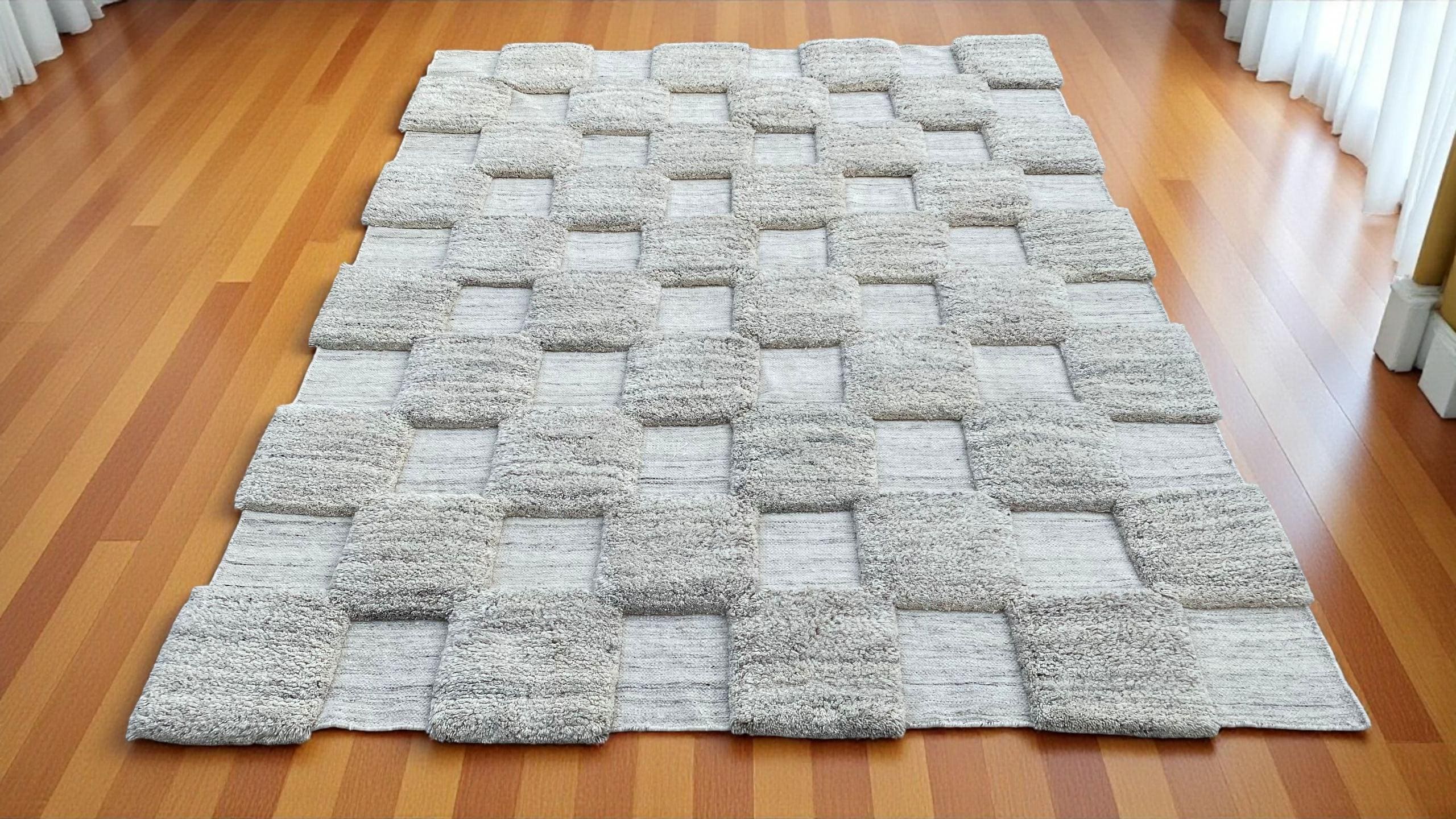 Hand Knotted Natural Moroccan Rug