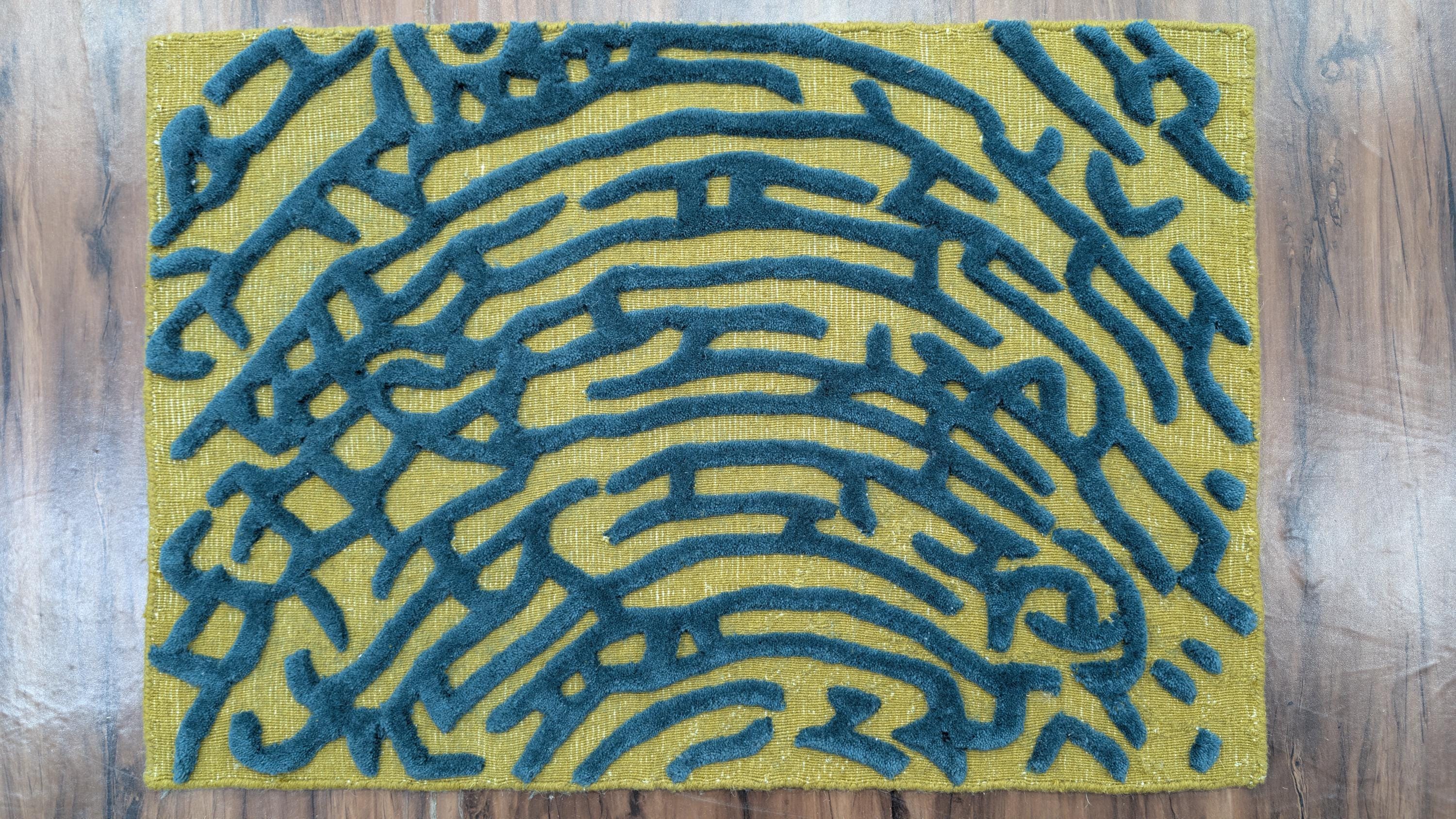 Wool Rug with Exquisite Hand Carving