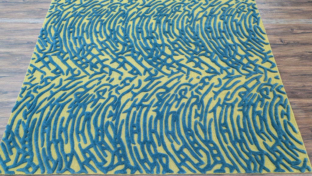 Wool Rug with Exquisite Hand Carving