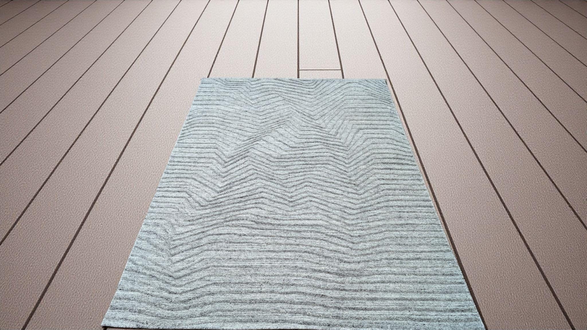 Exquisite Handmade Wool Rug with Hand-Carved Detail, Artisanal Hand-Tufted Carpet, Unique Design for Modern Home, High-Quality and Durable