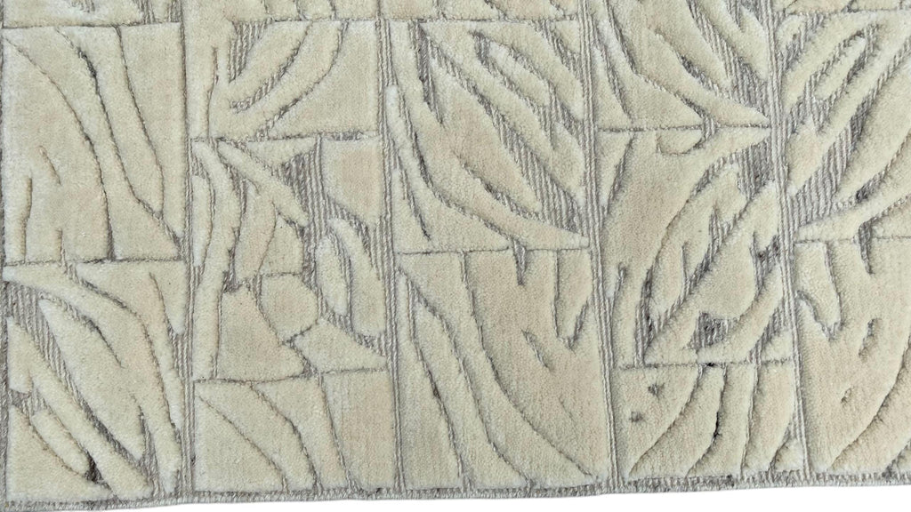 Natural Hand-Knotted Woollen Rug High Pile Natural Wool Carpet | Soft and Cozy Shag Rug Moroccan Decor