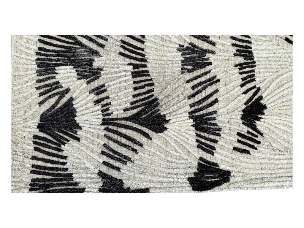 Abstract Handmade Wool Rug with Hand-Carved Detail, Artisanal Hand-Tufted Carpet, Unique Design for Modern Home, High-Quality and Durable