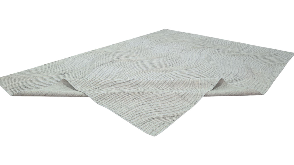 Abstract Handmade Wool Rug with Hand-Carved Detail, Artisanal Hand-Tufted Carpet, Unique Design for Modern Home, High-Quality and Durable