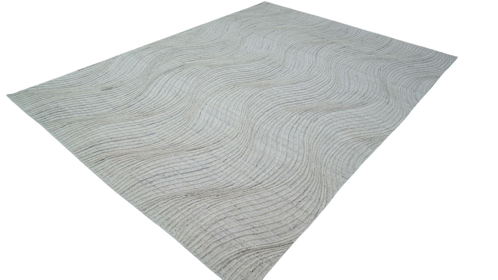 Abstract Handmade Wool Rug with Hand-Carved Detail, Artisanal Hand-Tufted Carpet, Unique Design for Modern Home, High-Quality and Durable