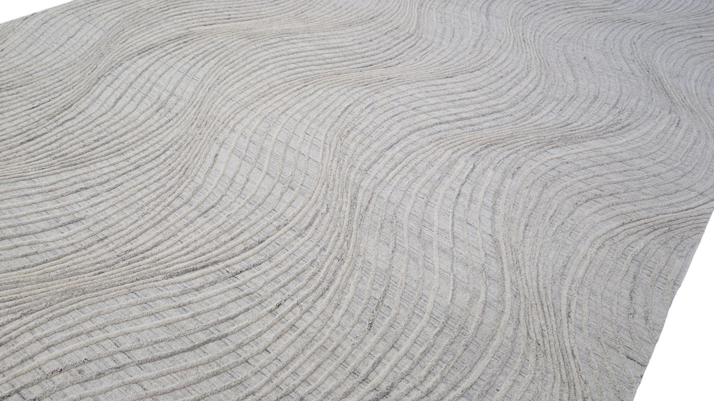 Abstract Handmade Wool Rug with Hand-Carved Detail, Artisanal Hand-Tufted Carpet, Unique Design for Modern Home, High-Quality and Durable