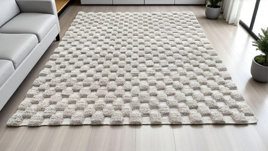 Hand Knotted Natural Moroccan Rug