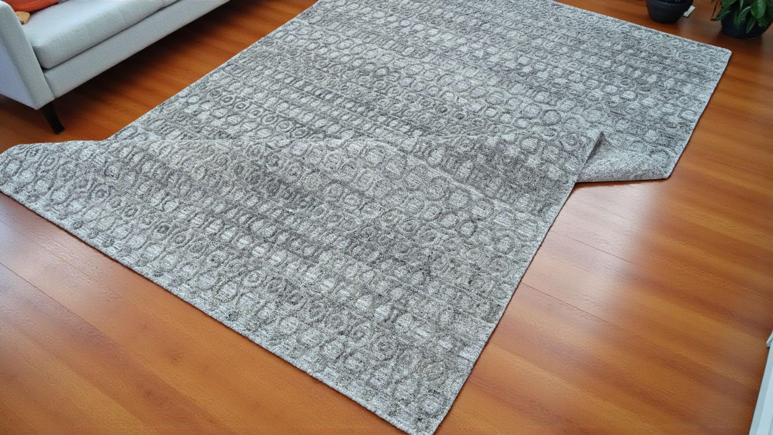 One-of-a-Kind Hand-Carved Wool Rug, Unique Artisan-Crafted Floor Covering, Exquisite Handmade Carpet, Natural and Luxurious Material