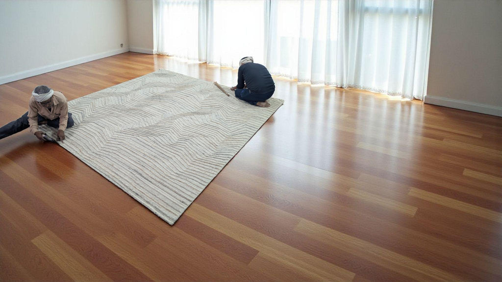 Exquisite Handmade Wool Rug with Hand-Carved Detail, Artisanal Hand-Tufted Carpet, Unique Design for Modern Home, High-Quality and Durable