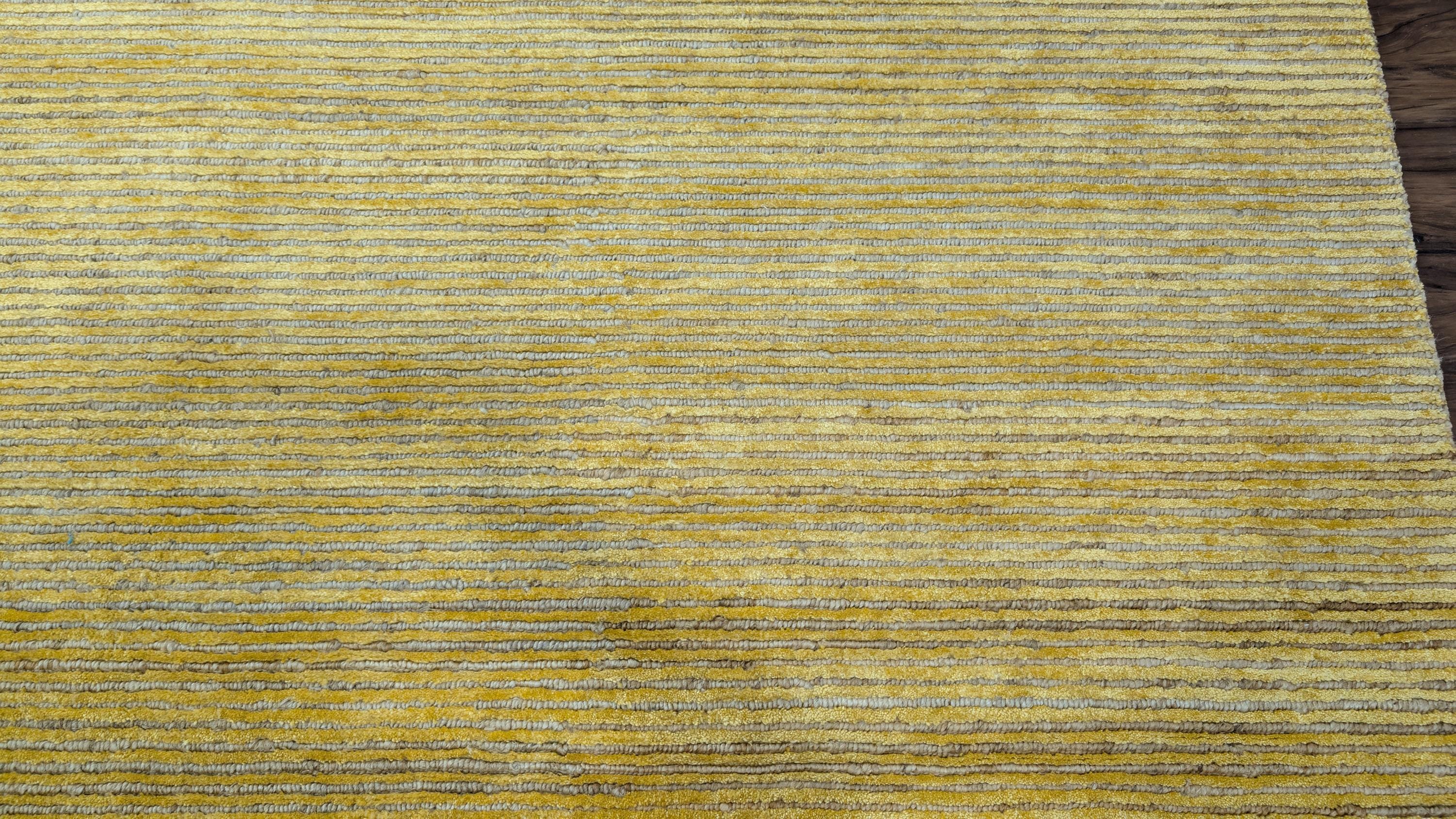 Luxurious Hand-Knotted Bamboo Silk and Jute Rug | High-Low Textured Pile | Soft and Shiny Natural Fiber Carpet | Artisan Woven Decor