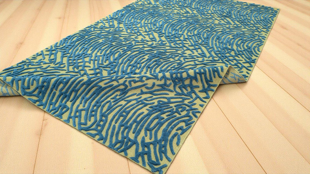 Wool Rug with Exquisite Hand Carving