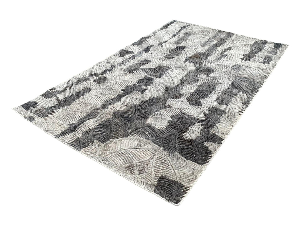 Abstract Handmade Wool Rug with Hand-Carved Detail, Artisanal Hand-Tufted Carpet, Unique Design for Modern Home, High-Quality and Durable
