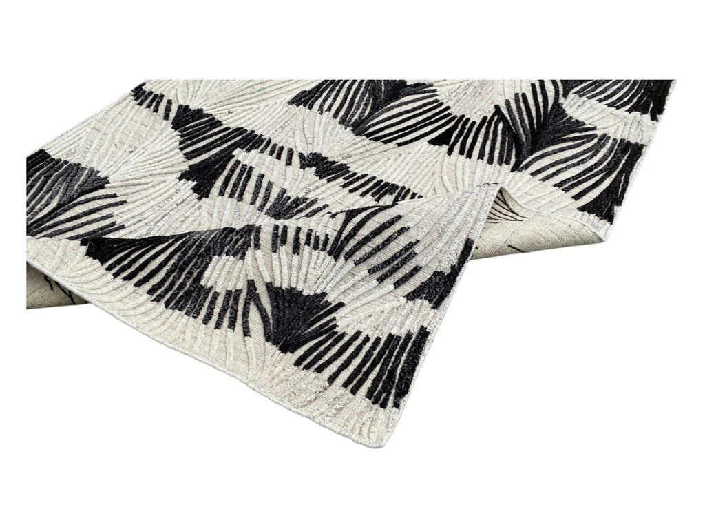 Abstract Handmade Wool Rug with Hand-Carved Detail, Artisanal Hand-Tufted Carpet, Unique Design for Modern Home, High-Quality and Durable