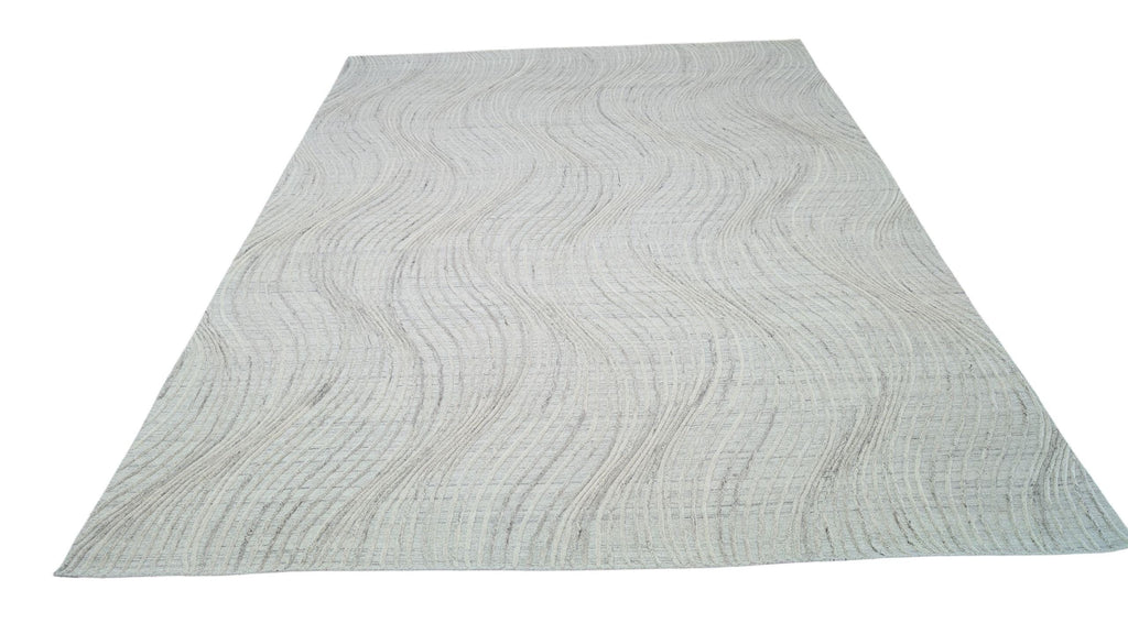 Abstract Handmade Wool Rug with Hand-Carved Detail, Artisanal Hand-Tufted Carpet, Unique Design for Modern Home, High-Quality and Durable
